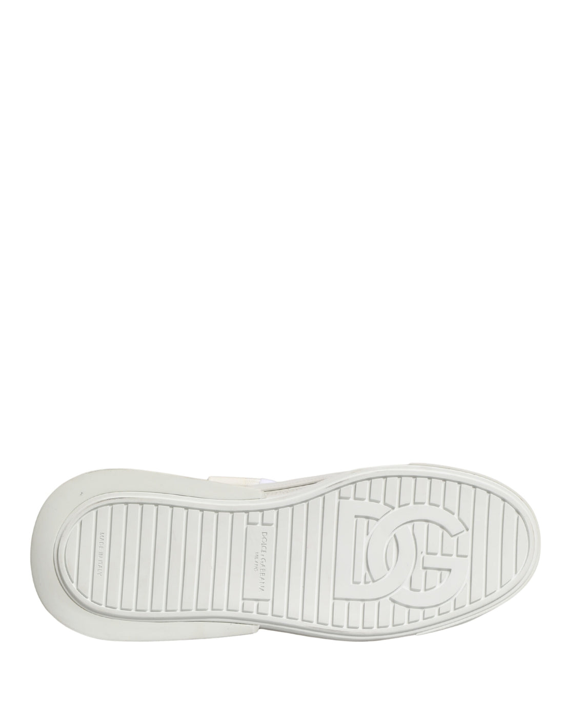Dolce & Gabbana White Calfskin Leather Low Top Sneakers Shoes