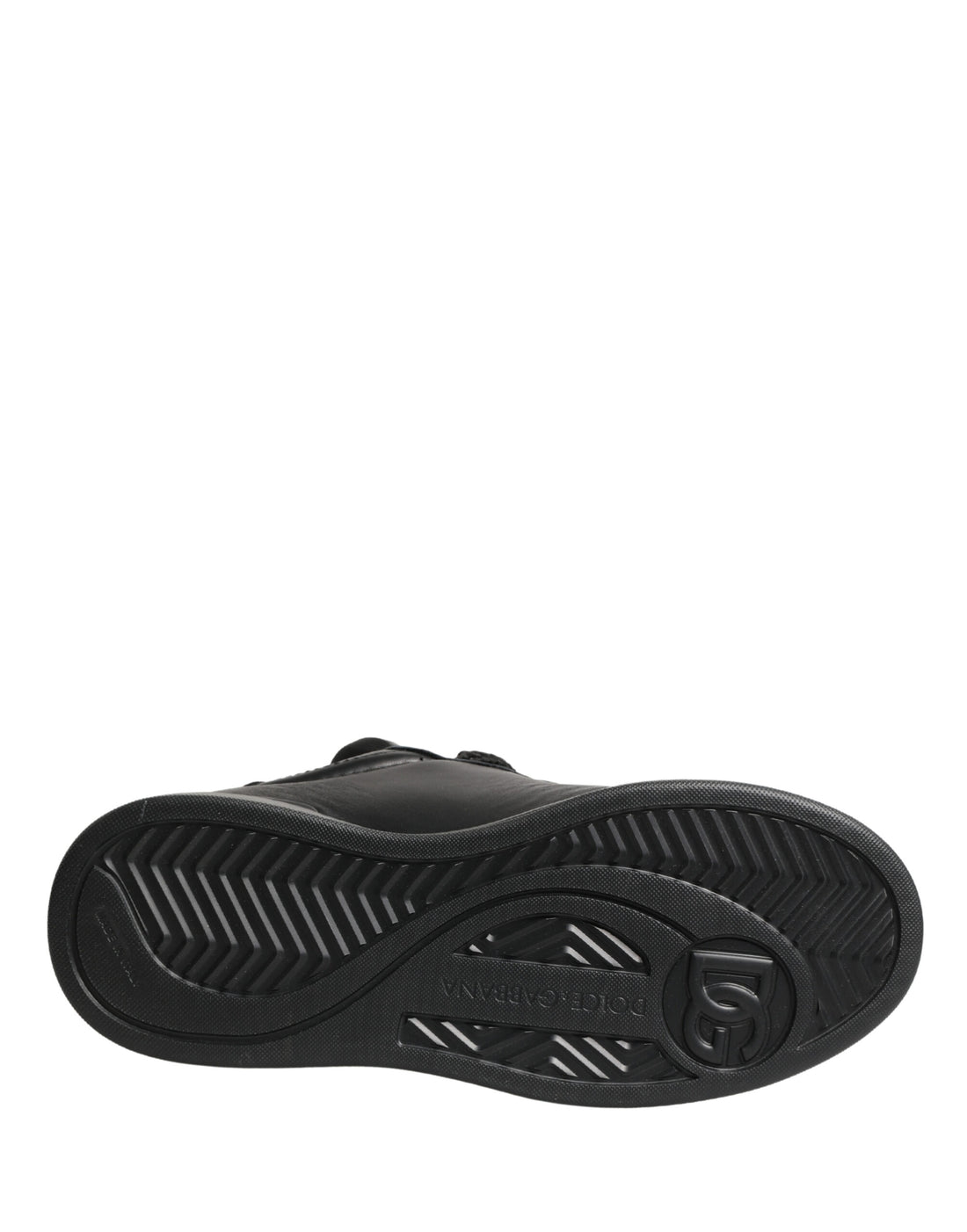 Dolce & Gabbana Black Leather Portofino Low Top Sneakers Shoes