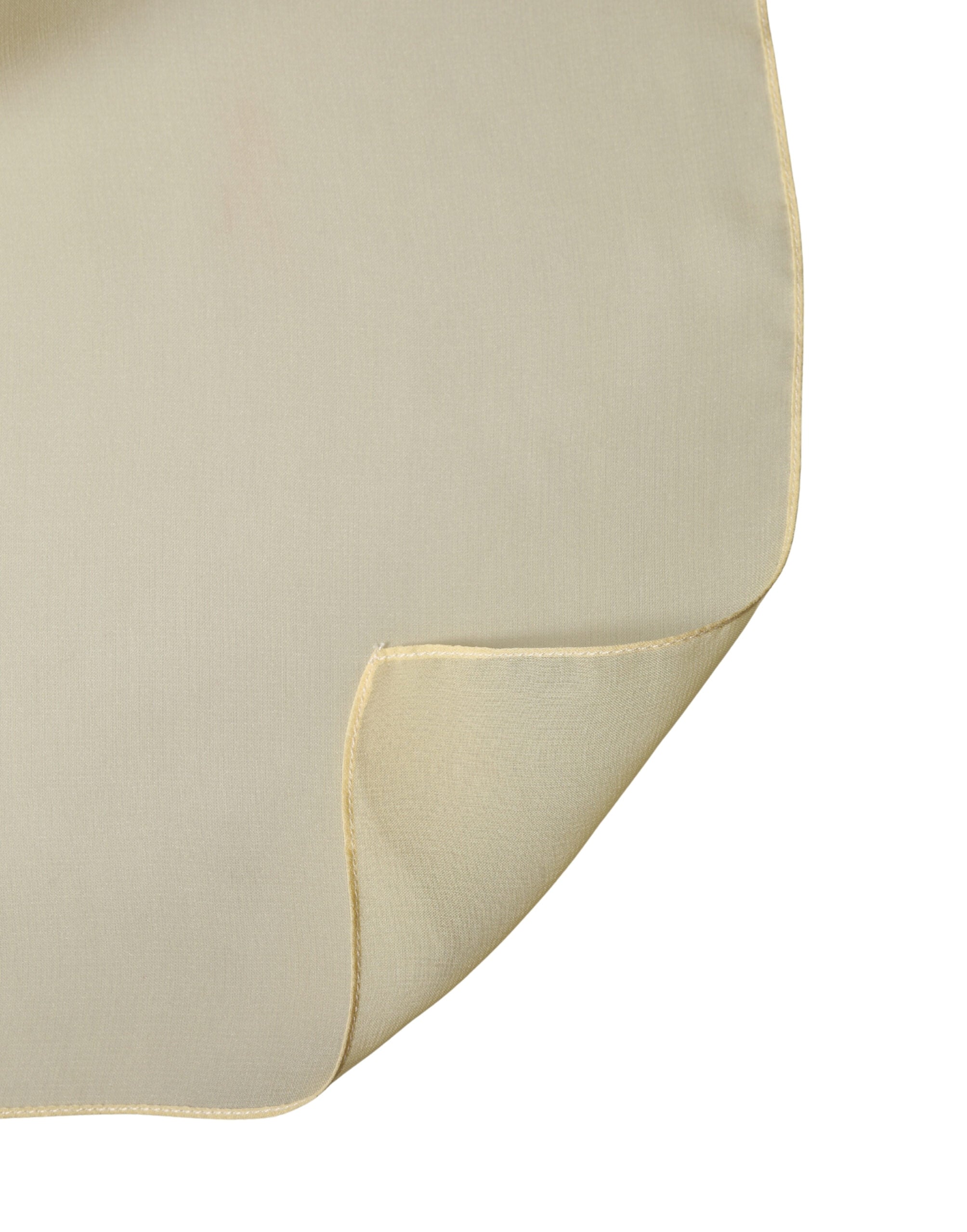 Dolce & Gabbana Light Yellow Silk Wrap Shawl Foulard 100cm x 99cm  Scarf
