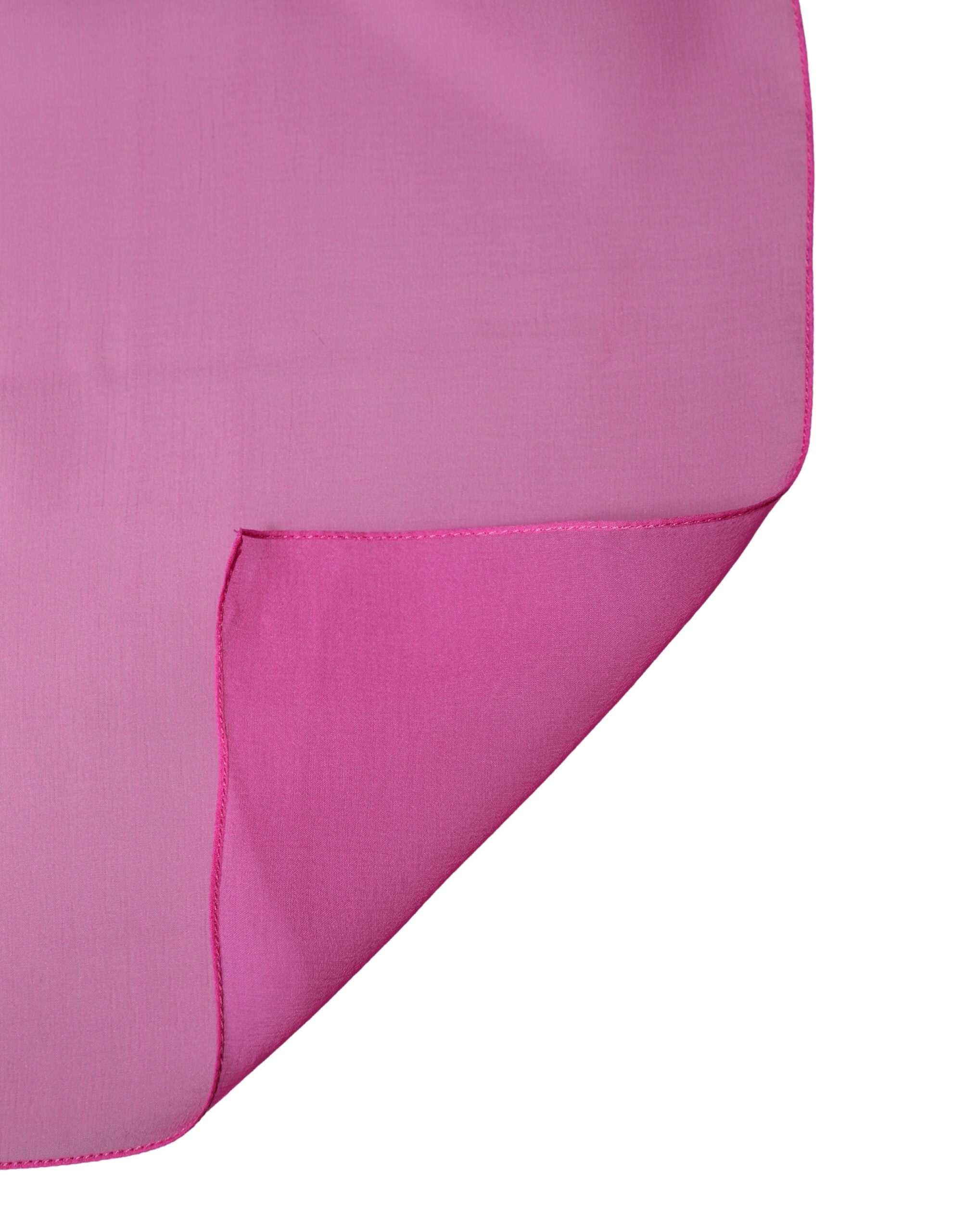 Dolce & Gabbana Pink Silk Neck Wrap Shawl Foulard 134cm x 131cm Scarf