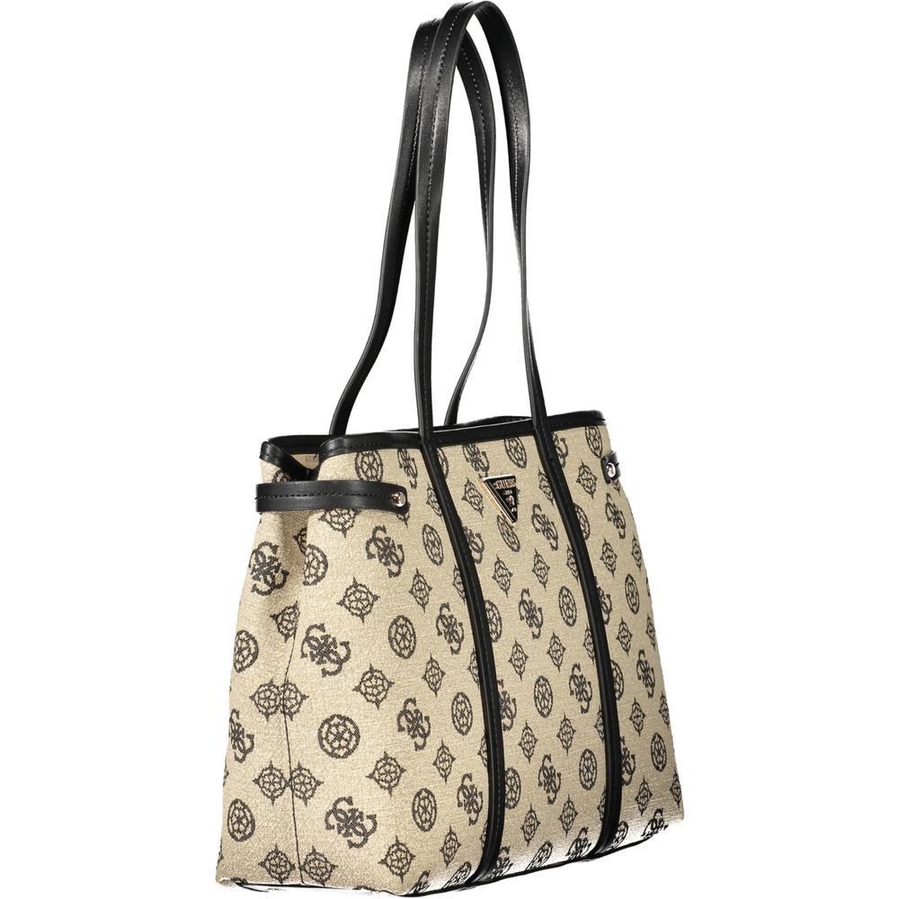 Guess Jeans Beige Cotton Women Handbag