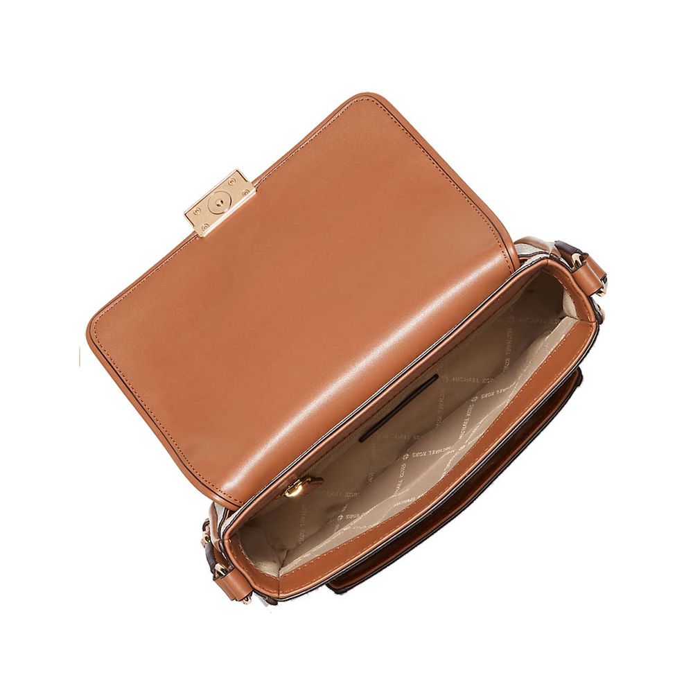 Michael Kors Brown Canvas Crossbody Bag