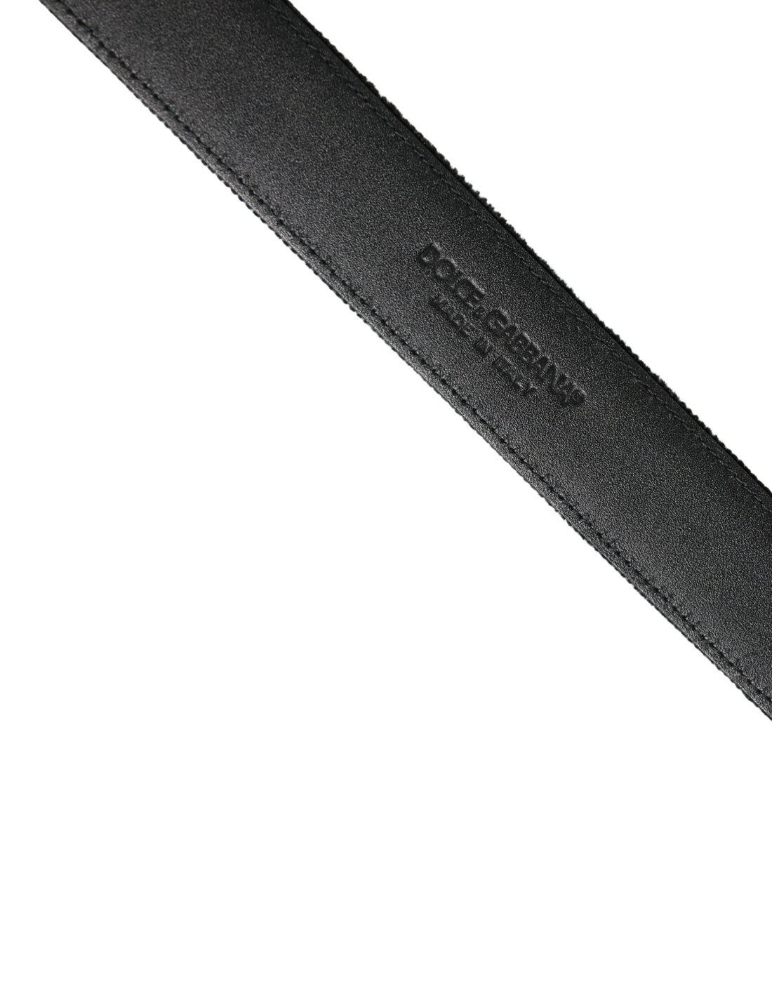 Dolce & Gabbana Black Suede Silver Tone Metal Buckle Men Belt