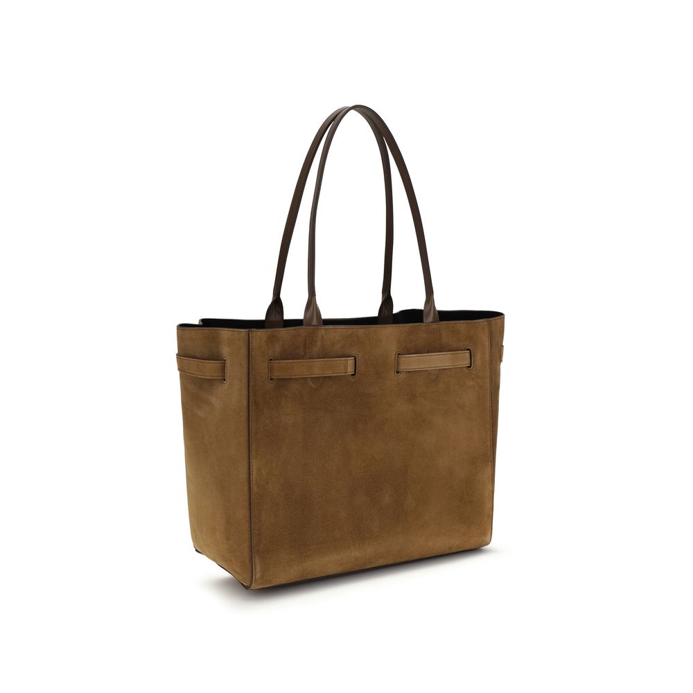 Tom Ford Brown Calf Leather Bos Taurus Shoulder Bag