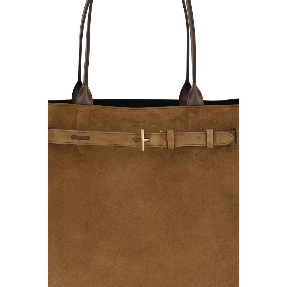 Tom Ford Brown Calf Leather Bos Taurus Shoulder Bag