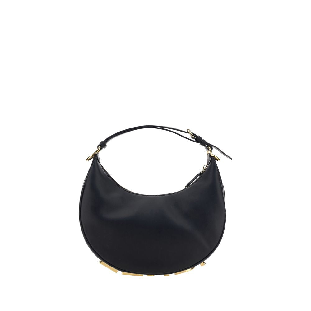 Fendi Black Calf Leather Bos Taurus Shoulder Bag