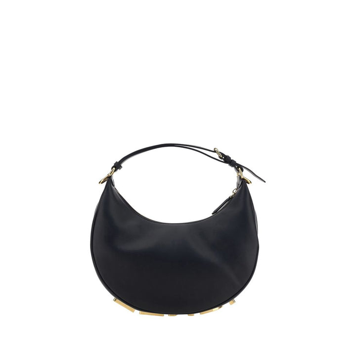 Fendi Black Calf Leather Bos Taurus Shoulder Bag