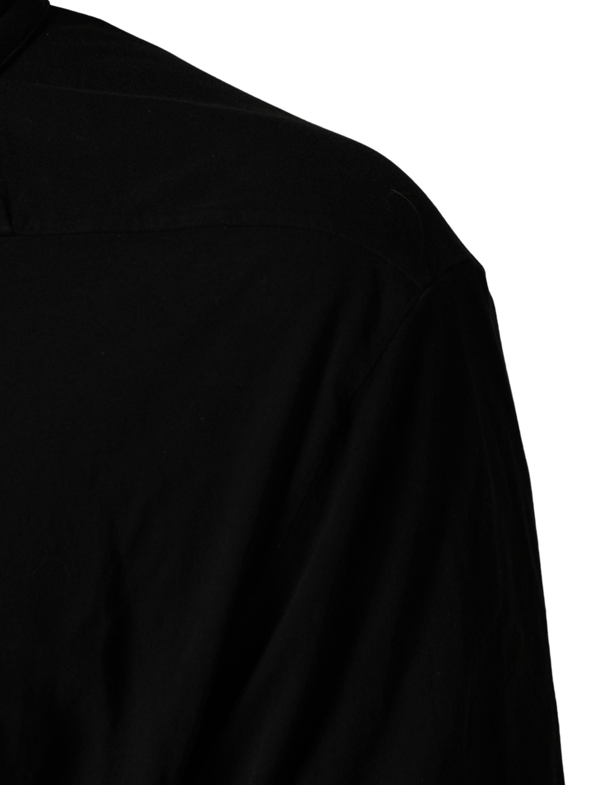 Allude Black Button Down Long Sleeves Men Cardigan Sweater