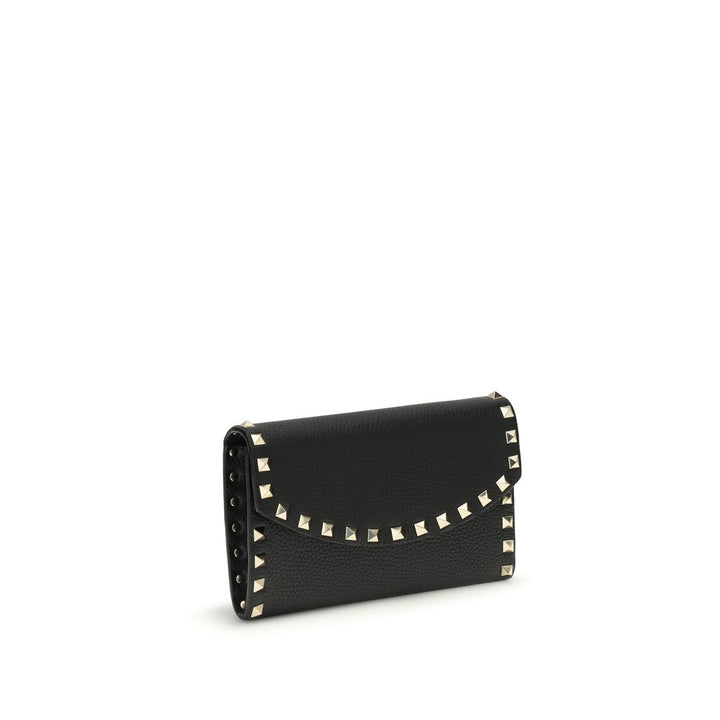 Valentino Garavani Black Calf Leather Bos Taurus Wallet