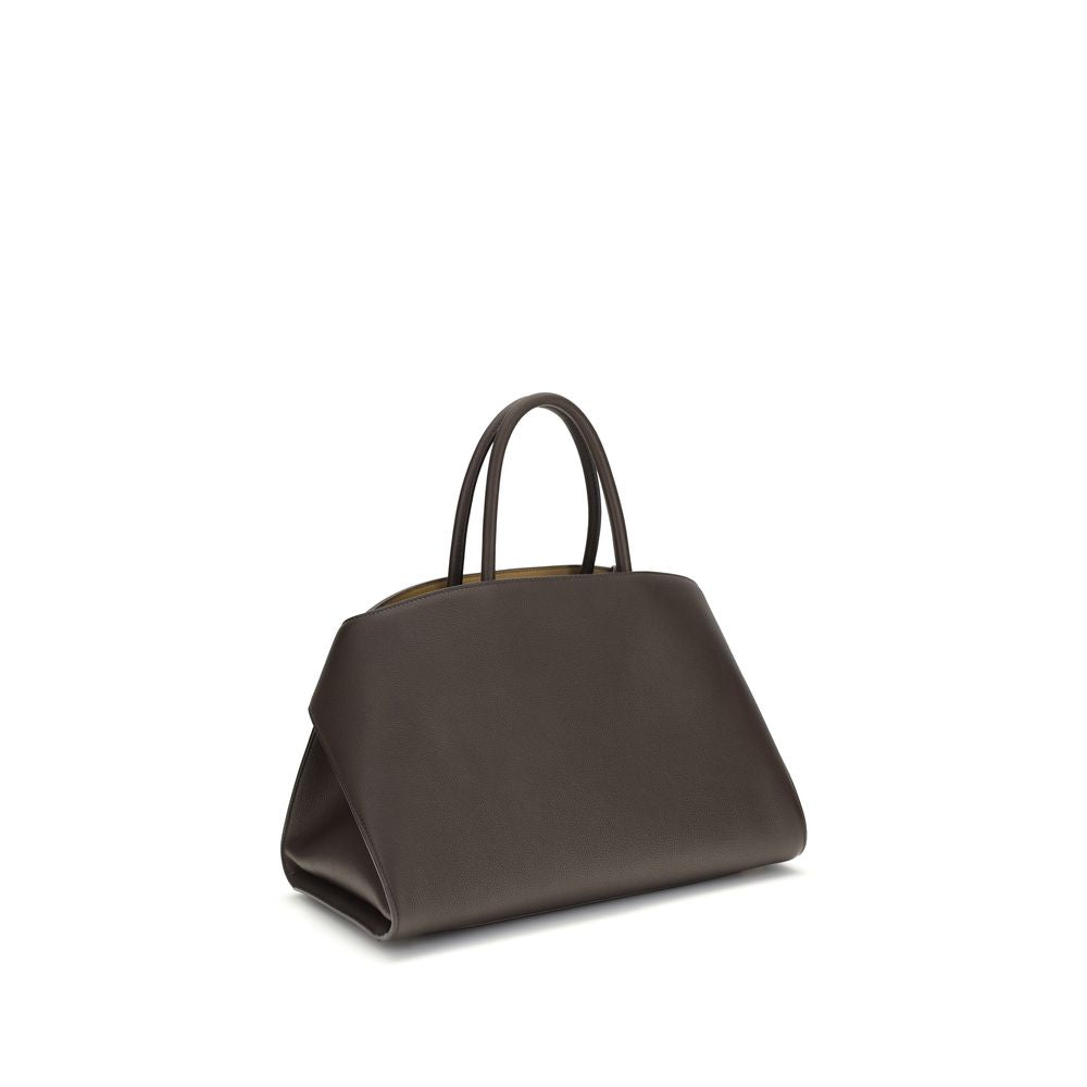 Ferragamo Brown Calf Leather Bos Taurus Handbag