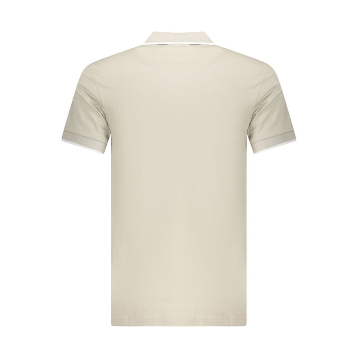 Hugo Boss Beige Cotton Men Polo Shirt