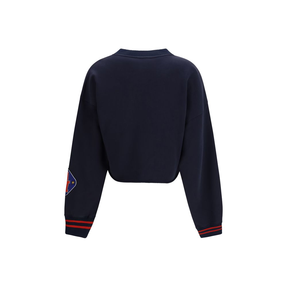 Off-White Blue Cotton Sweatshirt