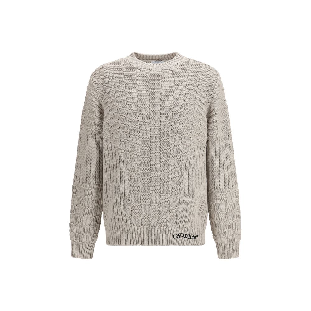 Off-White Beige Cotton Sweatshirt