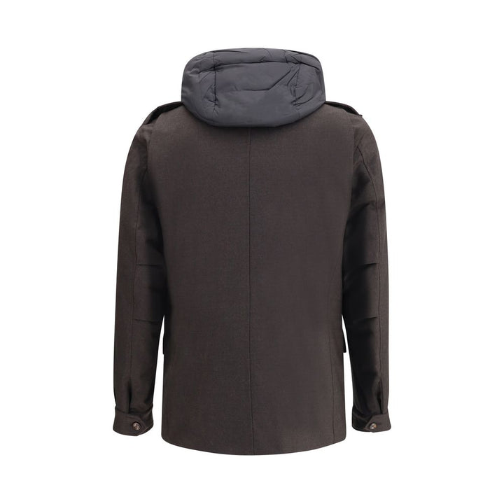 MooRER Brown Fleece Wool Coat
