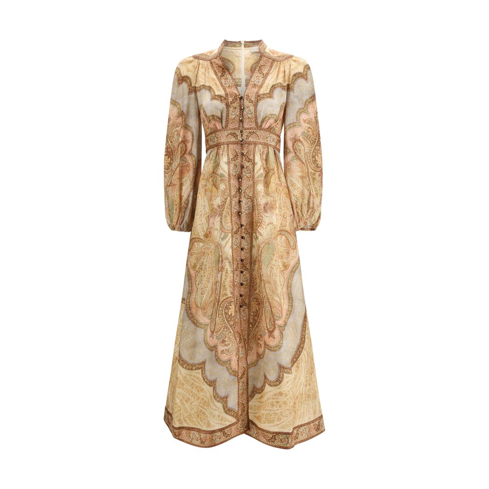Zimmermann Multicolor Linen Long Dress