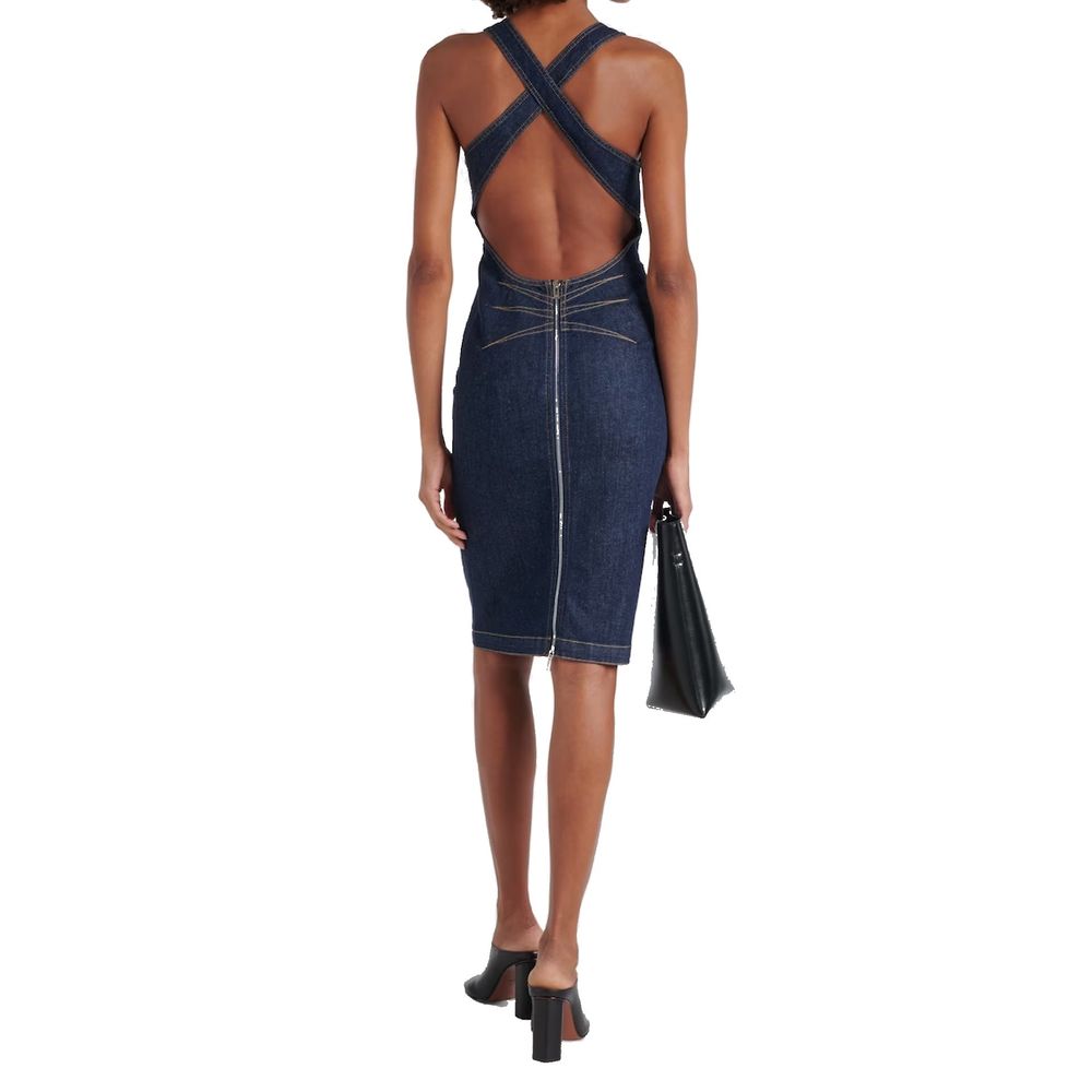 Alaïa Blue Cotton Casual Dress