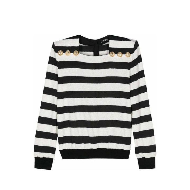 Balmain Black Marabou Tank Tops