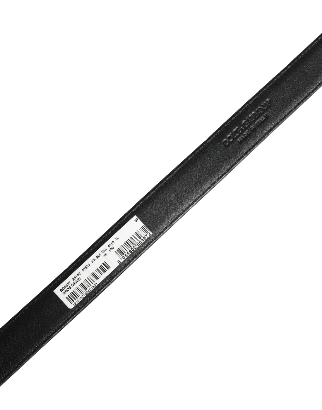 Dolce & Gabbana Men Black Viscose Leather Metal Buckle Belt