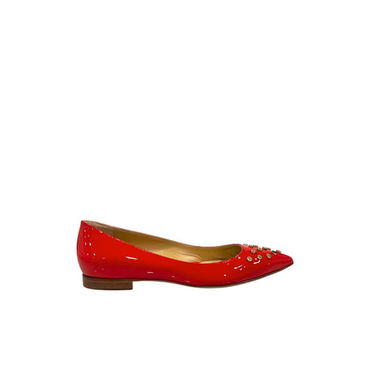 Borbonese Red Leather Women Sandal