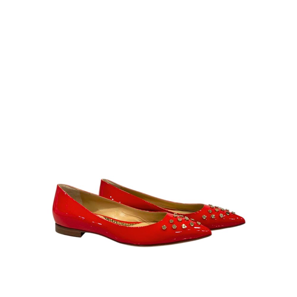 Borbonese Red Leather Women Sandal