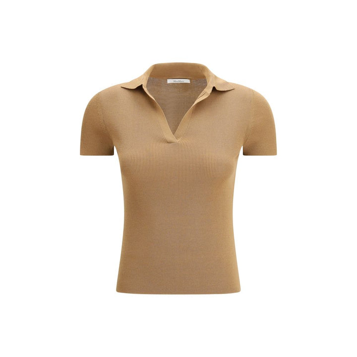 Max Mara Beige Fleece Wool Blouse