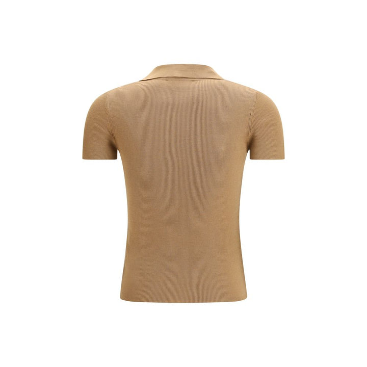 Max Mara Beige Fleece Wool Blouse