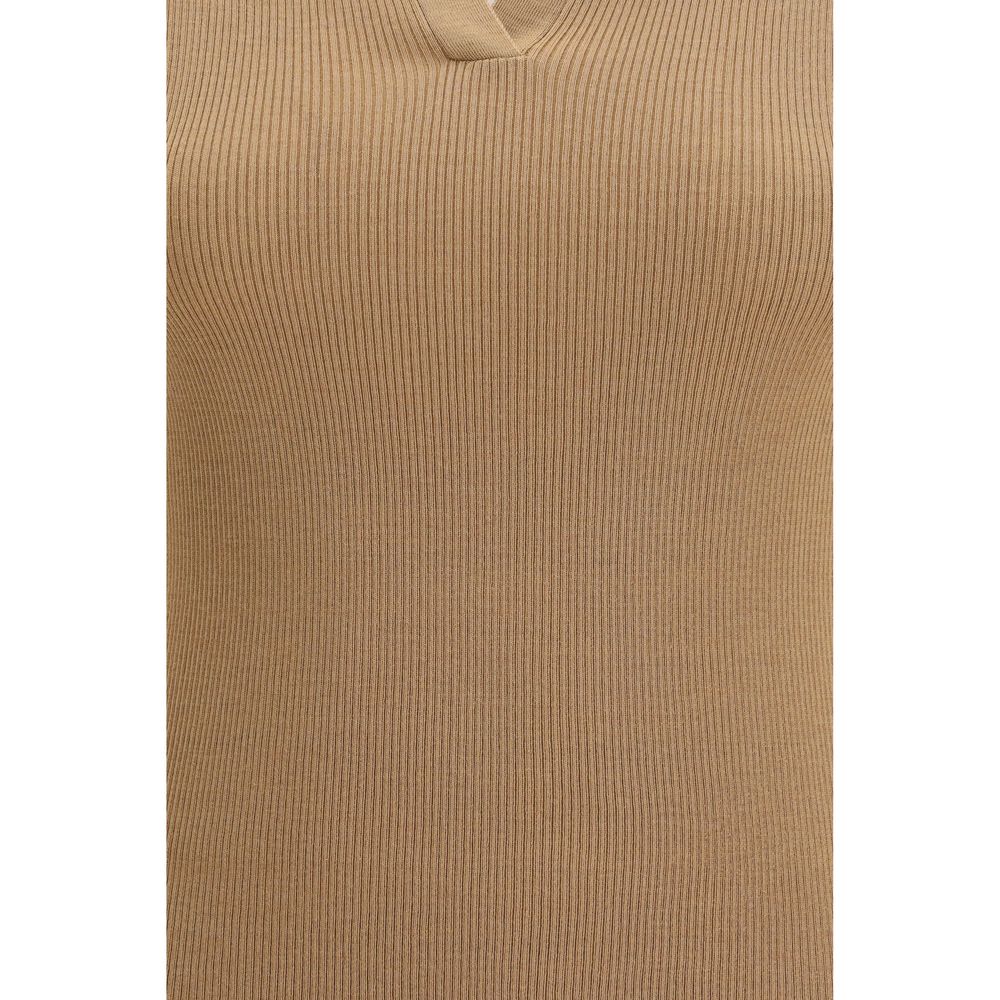 Max Mara Beige Fleece Wool Blouse