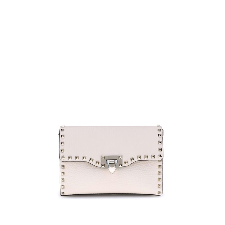 Valentino Garavani Beige Calf Leather Bos Taurus Shoulder Bag