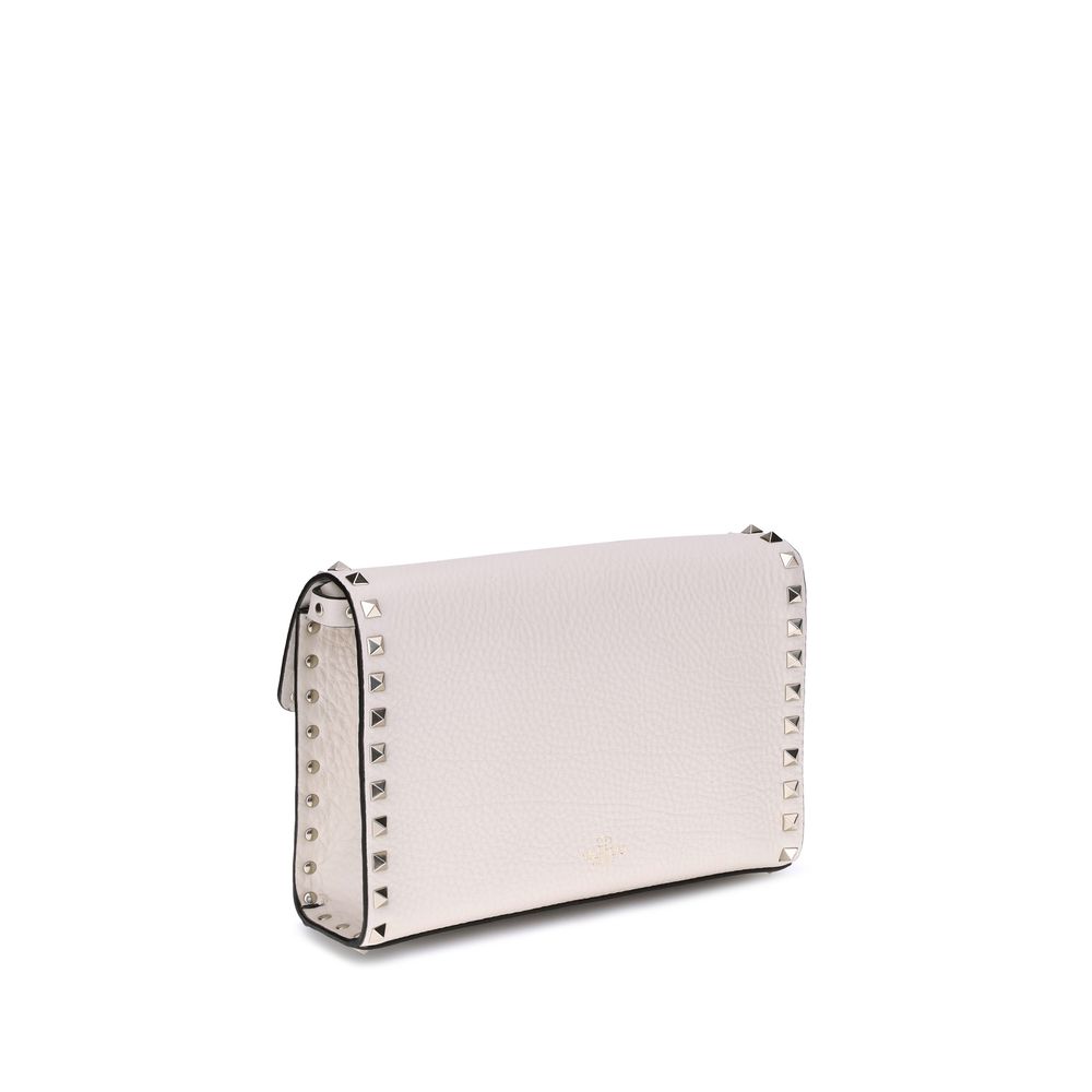 Valentino Garavani Beige Calf Leather Bos Taurus Shoulder Bag