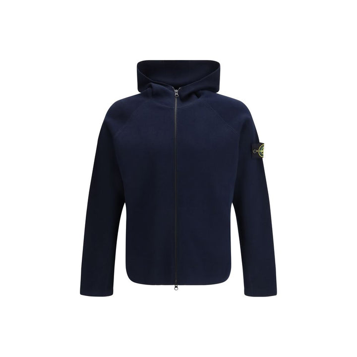 Stone Island Blue Cotton Sweatshirt
