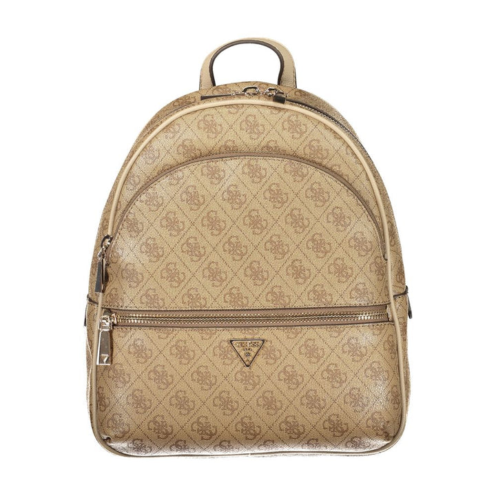 Guess Jeans Beige Polyurethane Women Backpack