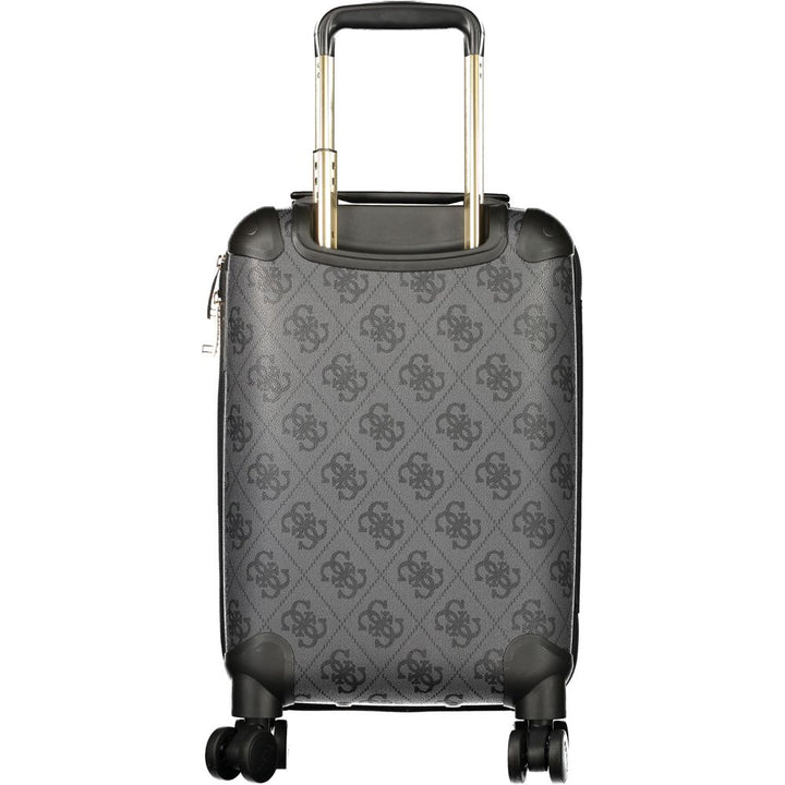 Guess Jeans Black Polyurethane Women's Travel Trolley