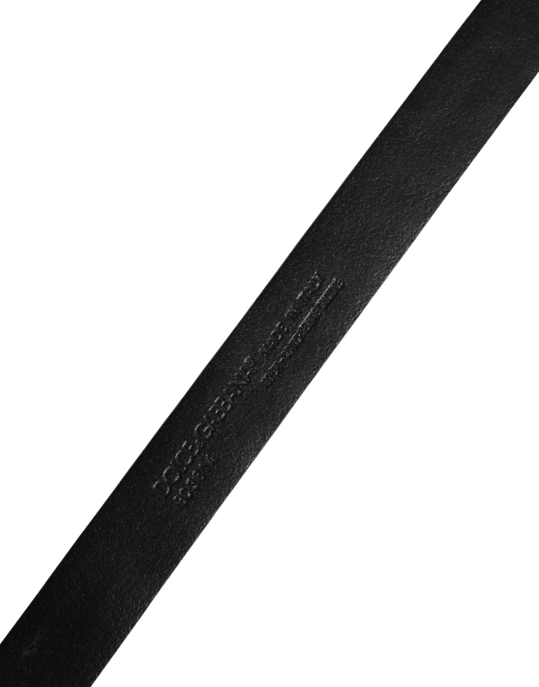 Dolce & Gabbana Men Black Exotic Leather Metal Buckle Belt