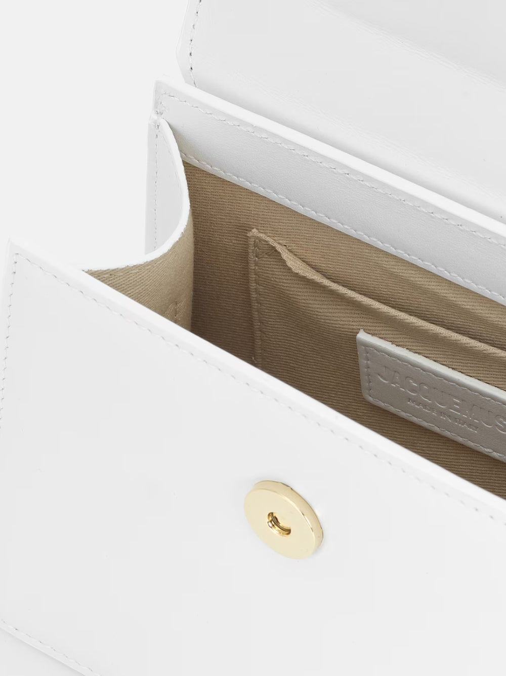 Jacquemus White Leather Le Chiquito moyen bag