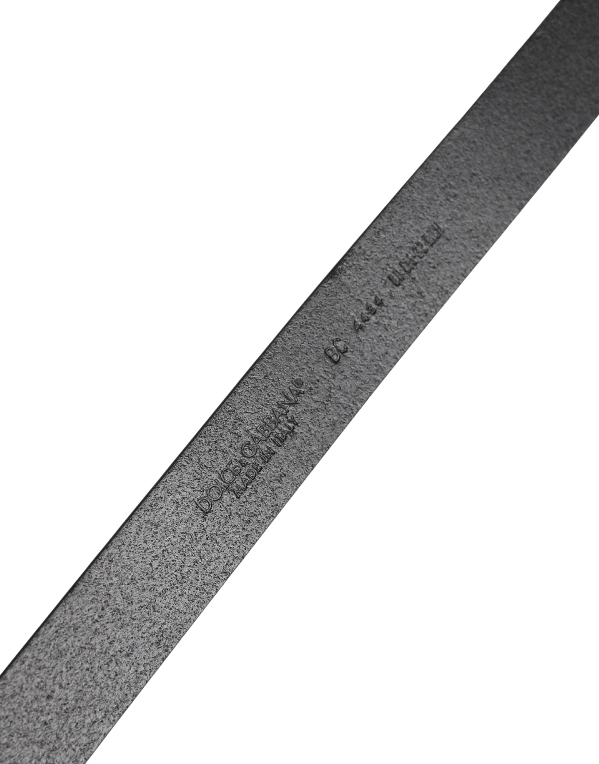 Dolce & Gabbana Men Black Classic Leather Metal Buckle Belt