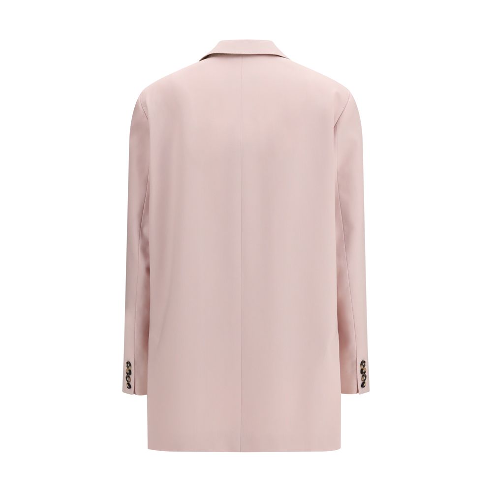 Max Mara Multicolor Fleece Wool Blazer