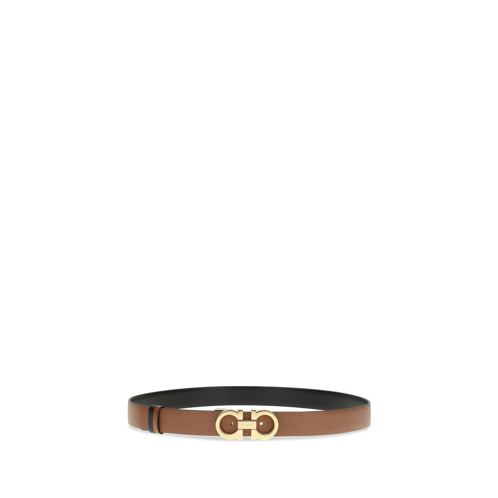 Ferragamo Beige Calf Leather Bos Taurus Regular Belt
