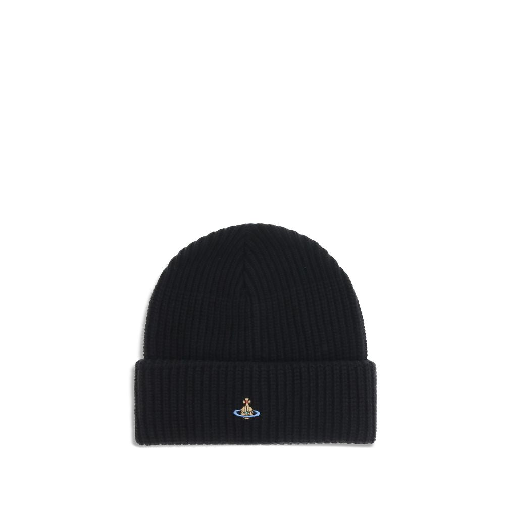 Vivienne Westwood Black Wool Beanie