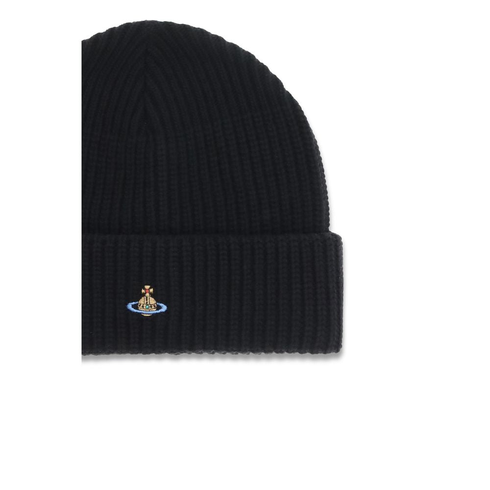 Vivienne Westwood Black Wool Beanie