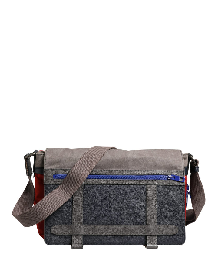 Dolce & Gabbana Men Multicolor Nylon Canvas Etna Messenger Borse Bag