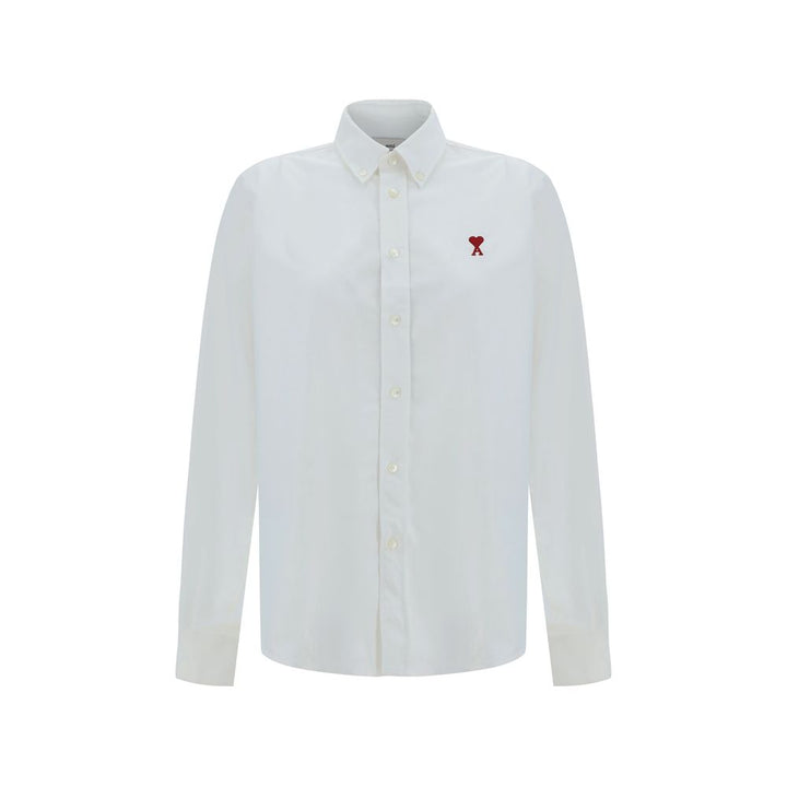 Ami Paris White Cotton Dress Shirt
