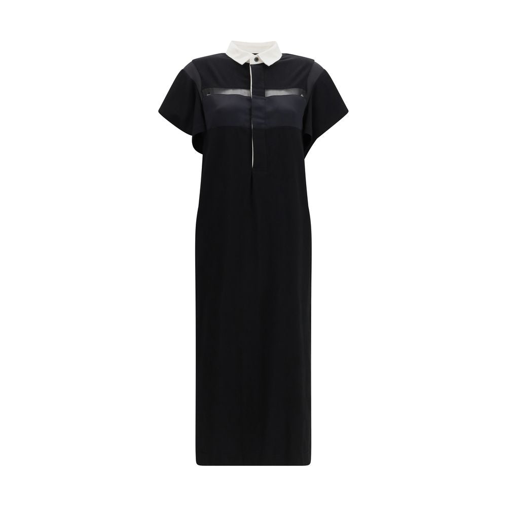Sacai Black Cotton Casual Dress