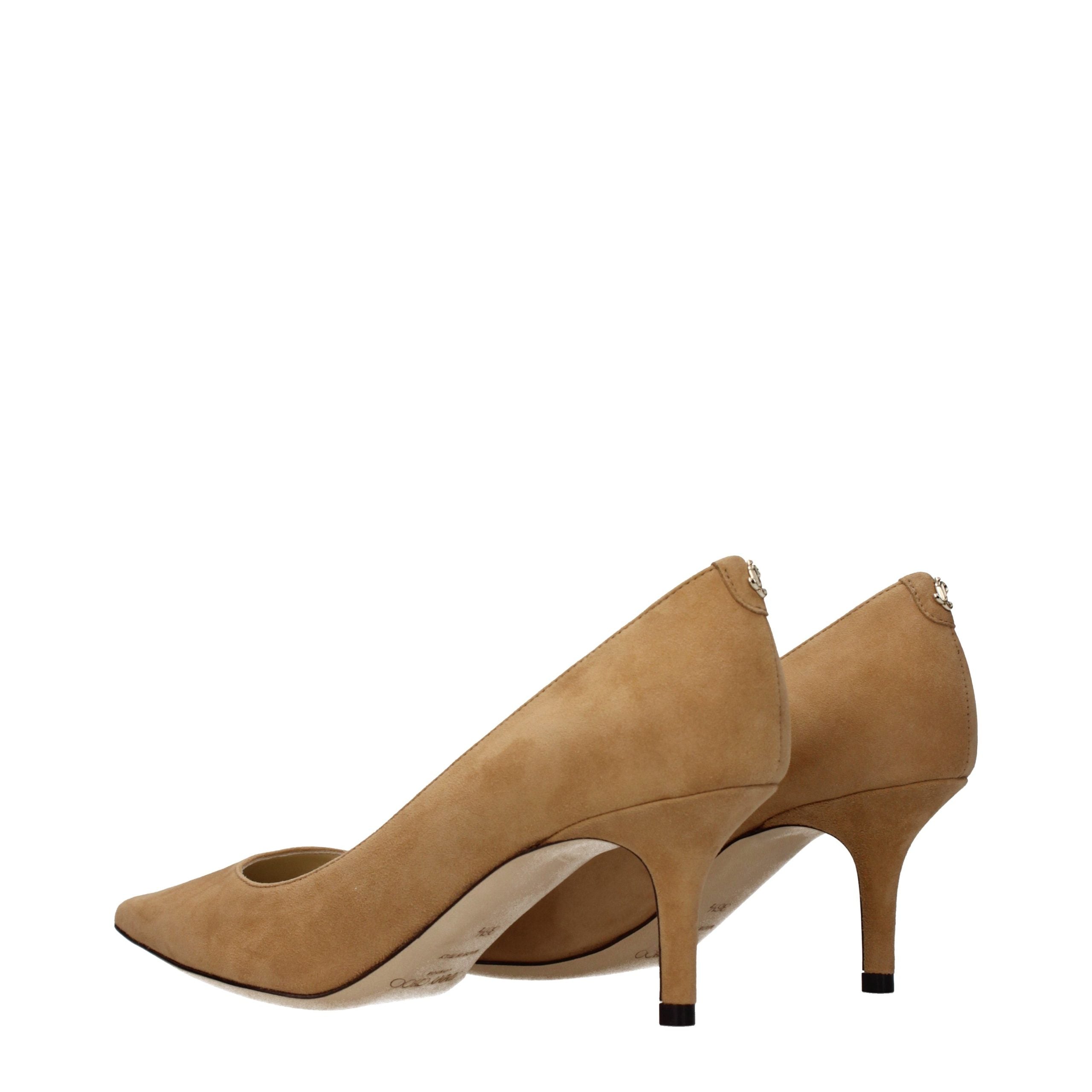 Jimmy Choo Brown Leather Mid Heel Pumps