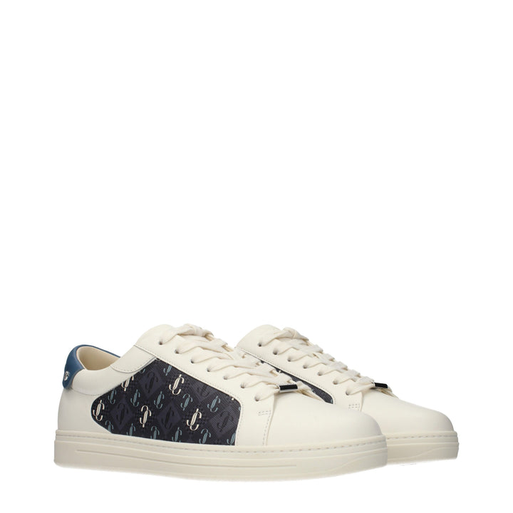 Jimmy Choo Beige Leather Low Top Sneakers