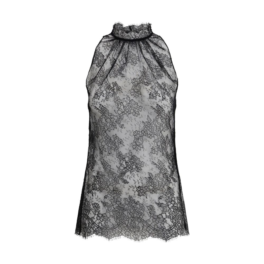 Alexander McQueen Black Polyamide Top