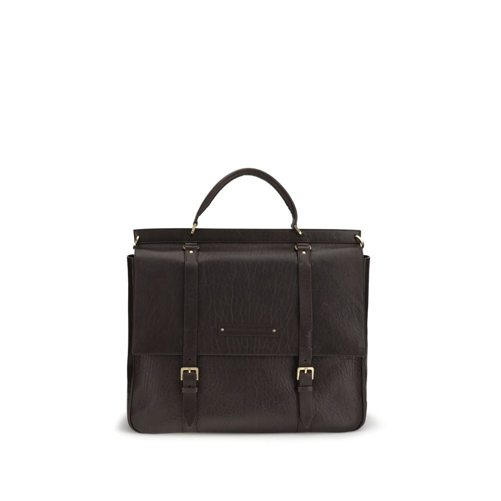 Brunello Cucinelli Brown Calf Leather Bos Taurus Luggage And Travel