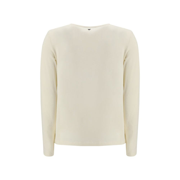 Max Mara Beige Cotton Long Sleeve T-Shirt
