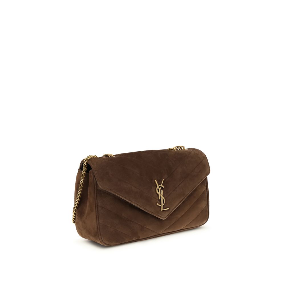 Saint Laurent Brown Calf Leather Bos Taurus Shoulder Bag