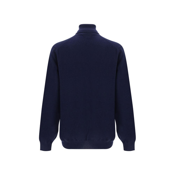 Brunello Cucinelli Blue Cashmere Turtleneck