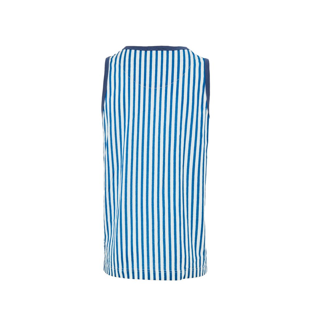 Dolce & Gabbana Blue Cotton Tank Tops